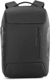 L’AVVENTO Laptop Backpack Fits up to 15.6”, With Tablet Pocket, USB Out, Hidden Pocket for Bottle, Made by Polyester Fiber- Black