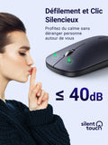 Ugreen Souris sans fil 2,4Ghz/10M GRIS Noir