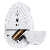 وچيتيك Lift فأرة عمودية مريحة – أبيض عاجي / رمادي فاتح – 2.4GHz / بلوتوث – ضمان 12 شهر