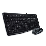 طقم لوحة مفاتيح وماوس Logitech MK120 سلكي - لون أسود - USB