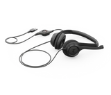 LOGITECH H390 Corded Headset - BLACK - USB- A