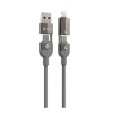 Devia Ultra2 Multifunctional 4-in-1 Magnetic Fast Charging Cable, 1.2m Length, Model EC655 - Titanium