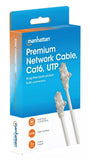 Manhattan 745581 Network Cable, Cat6 Certified, CU, U/UTP, PVC, RJ45, 1.0 m, Grey, retail box