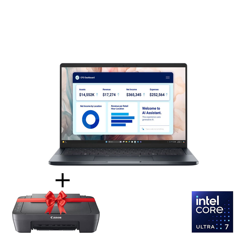 DELL LAPTOP Pro 14 Premium PA14250 14'' Ultra 7-266V 16 Go 512 Go+ Imprimante Gratuite