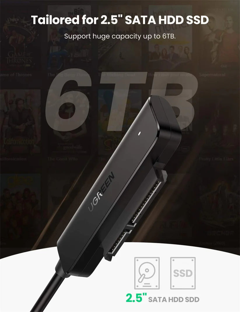 محول يوغرين USB 3.0 إلى SATA 2.5 بوصة
