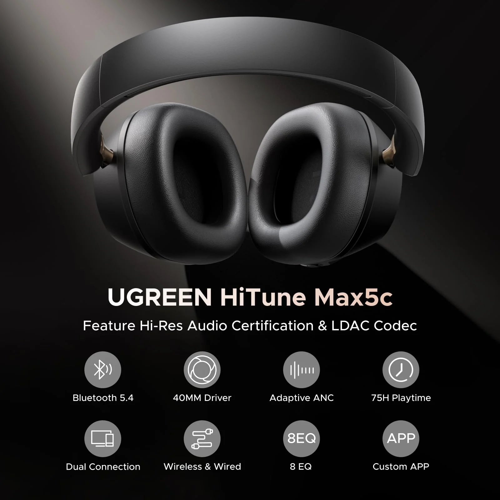 Ugreen Casque HiTune Max5c Hybrid ANC Blanc