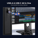 قارئ كروت ذاكرة يوغرين SD/TF بمنفذي USB-C وUSB 3.0