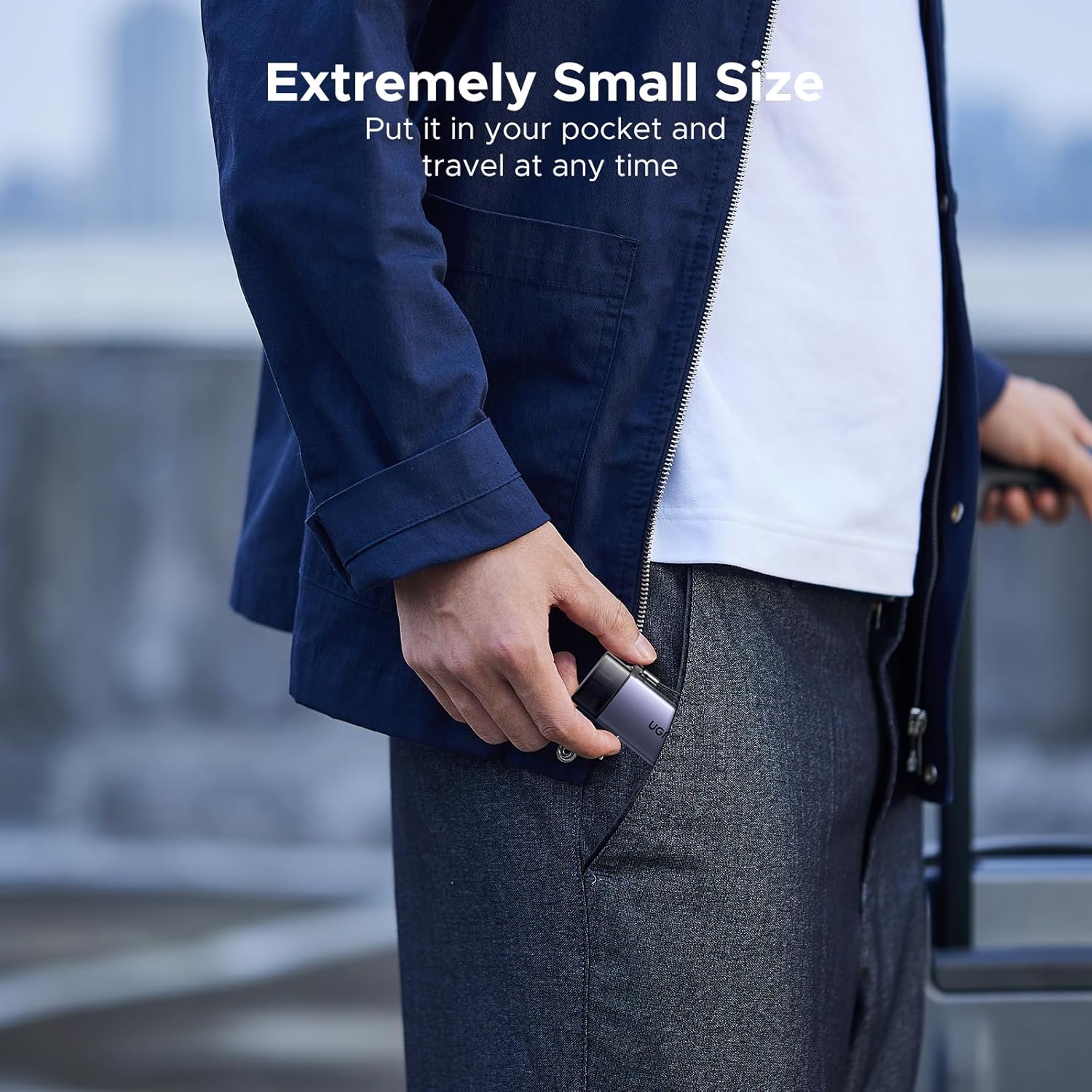 قارئ كروت ذاكرة يوغرين SD/TF بمنفذي USB-C وUSB 3.0