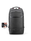 L'AVVENTO Laptop Backpack Fits Up To 15.6” USB Out, Made By Polyester Fiber, Black