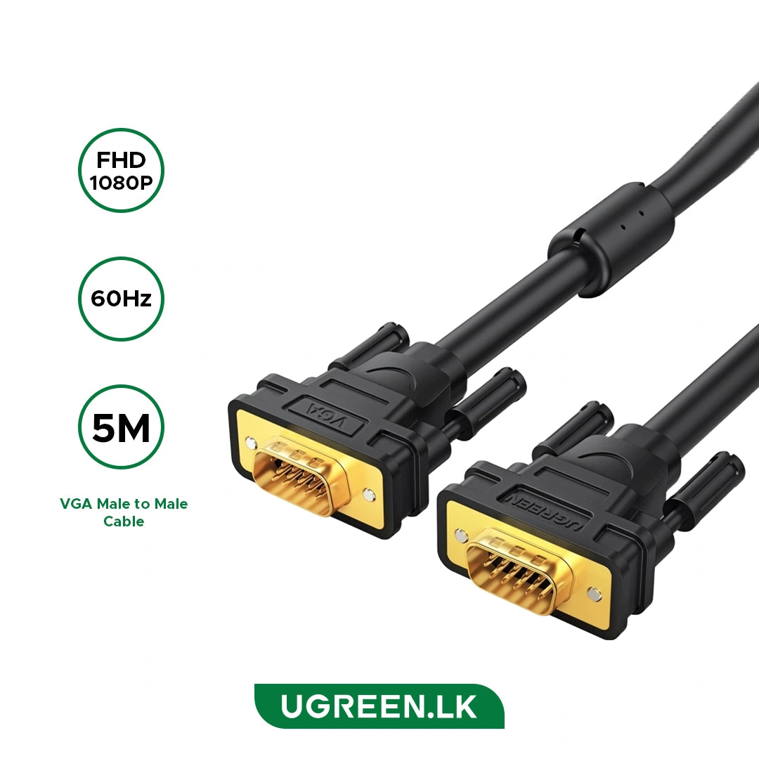 Ugreen Cable VGA Male to Male 5M