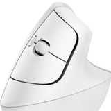 Logitech Lift Vertical Ergonomic Mouse - OFF-WHITE/PALE GREY - 2.4GHZ/BT - 12M