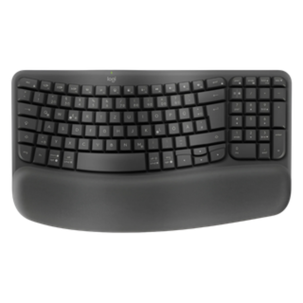 LOGITECH CLAVIER Wave keys Bluetooth Wireless ergonomic keyboard-GRAPHITE-FRA-2.4GHZ/BT 12 Mois