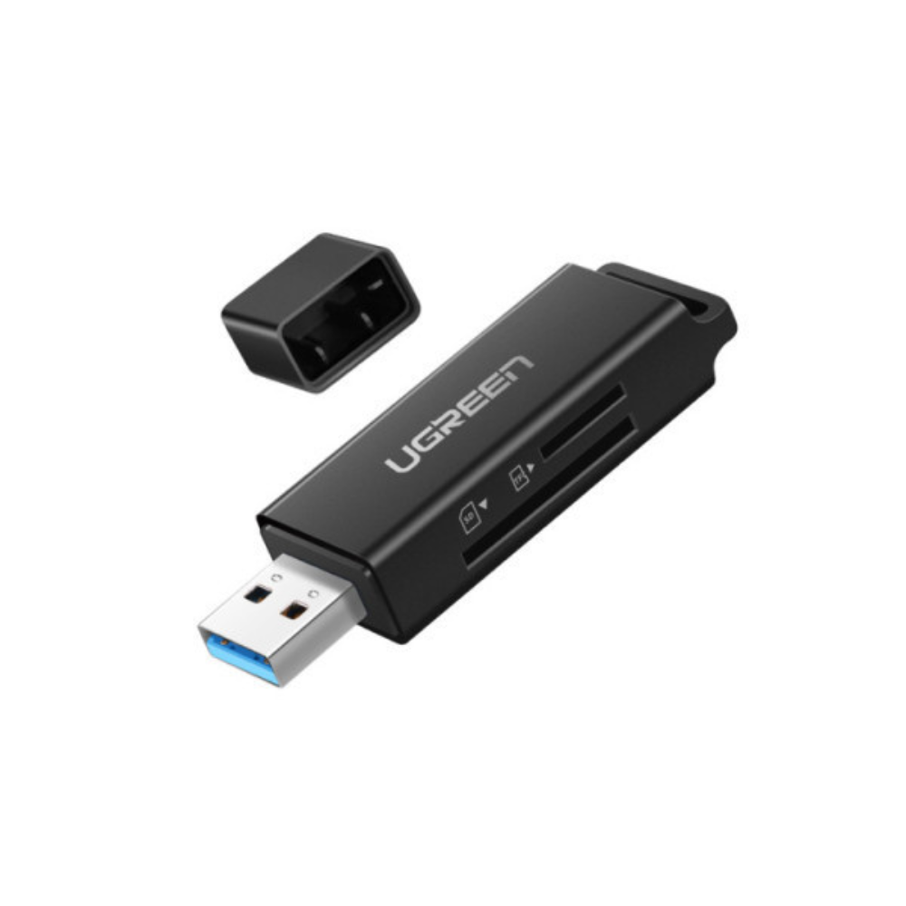 Ugreen Lecteur carte mémoire SD/TF USB 3.0 (2en1) Noir