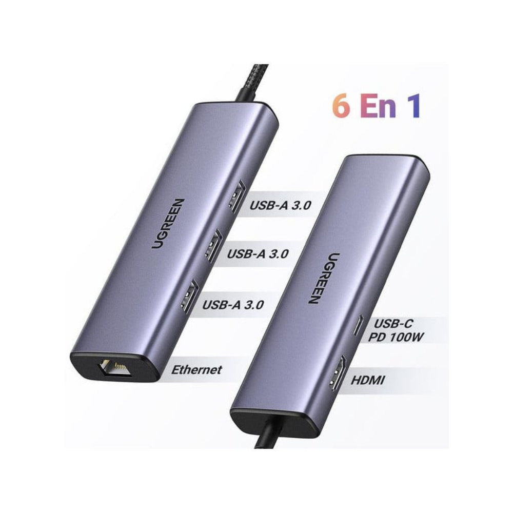 Ugreen Station d'accueil USB-C 6 en 1