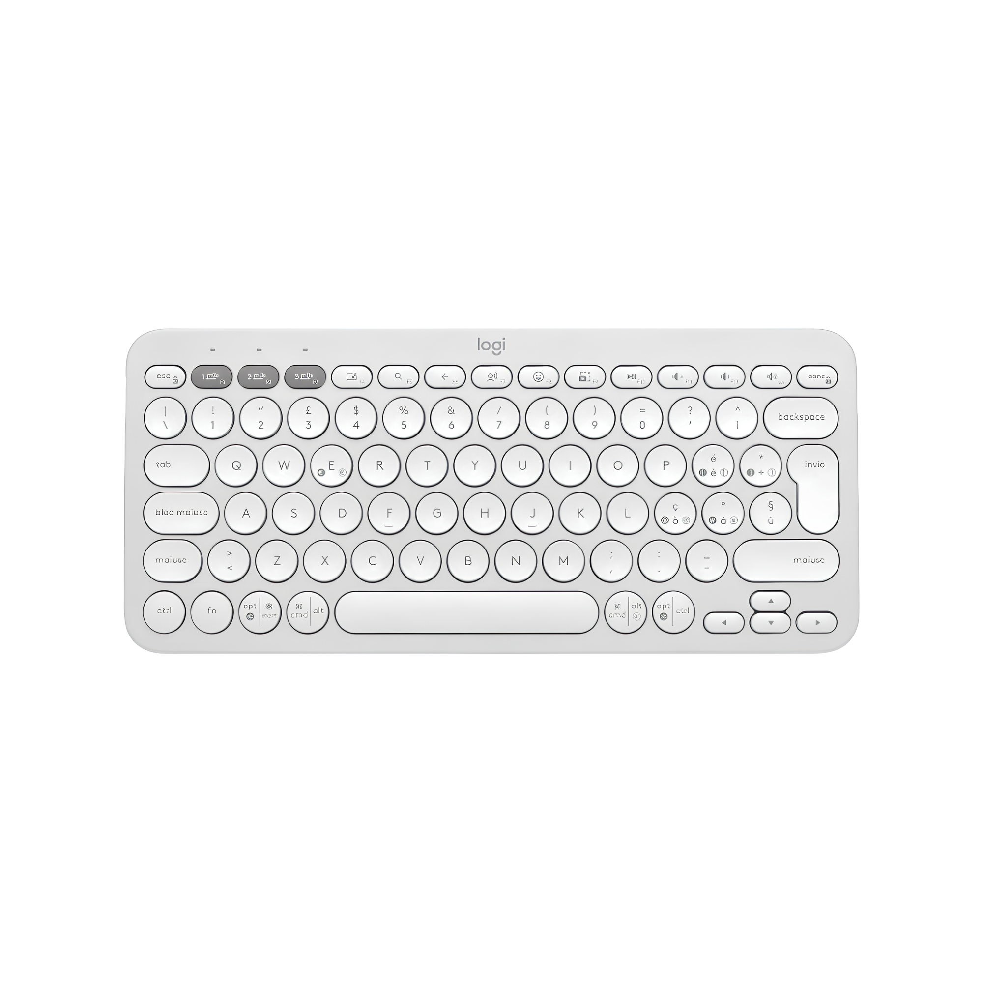 LOGITECH K380S Bluetooth Keyboard - TONAL WHITE