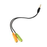 Converter audio  from smart phone 3.5 mm socket  to two socket PC ( Mic + Headphone )