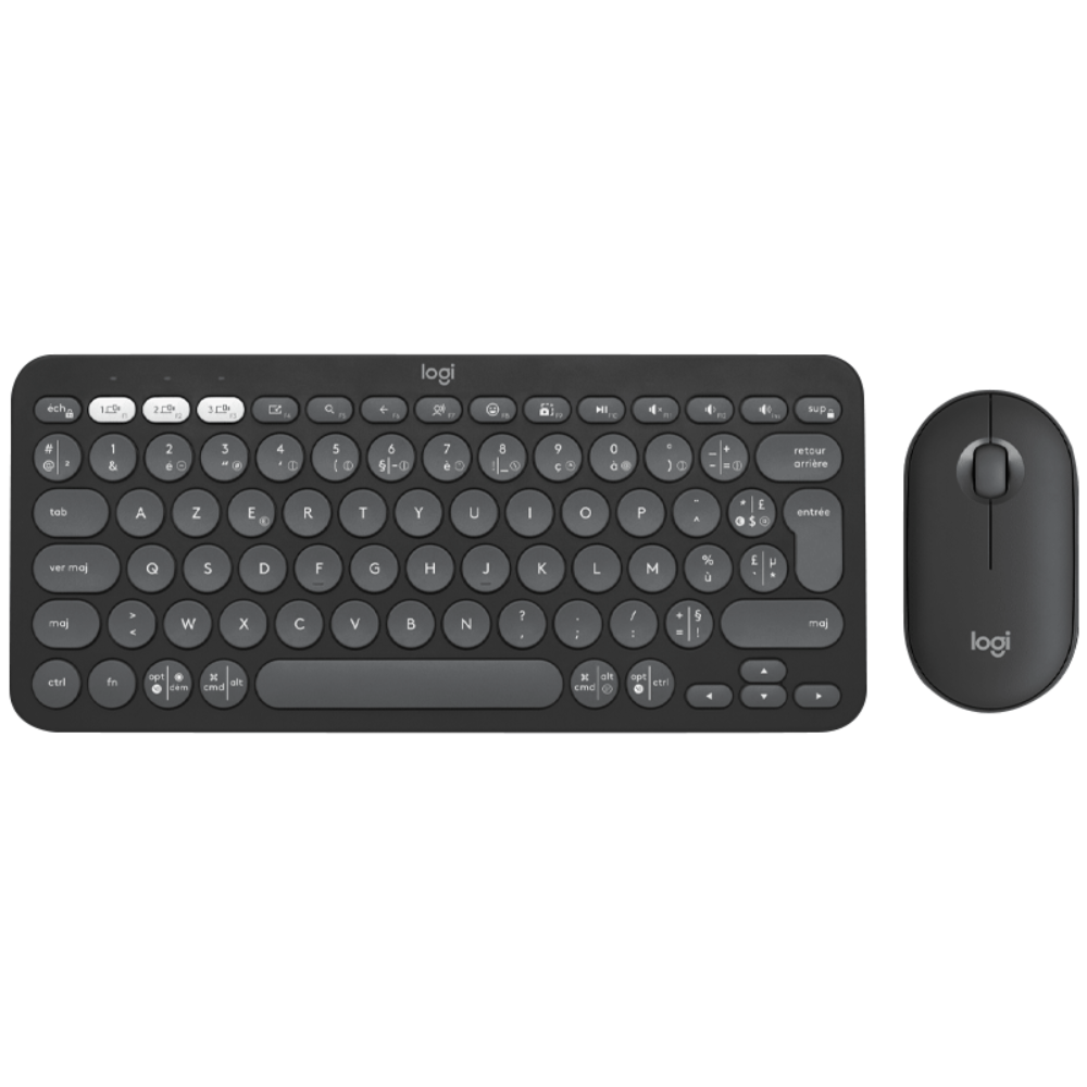 LOGITECH Pebble 2 Bluetooth Keyboard Combo - TONAL GRAPHITE - FRA