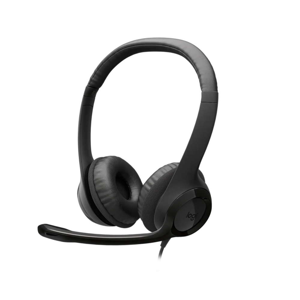 LOGITECH H390 Corded Headset - BLACK - USB- A