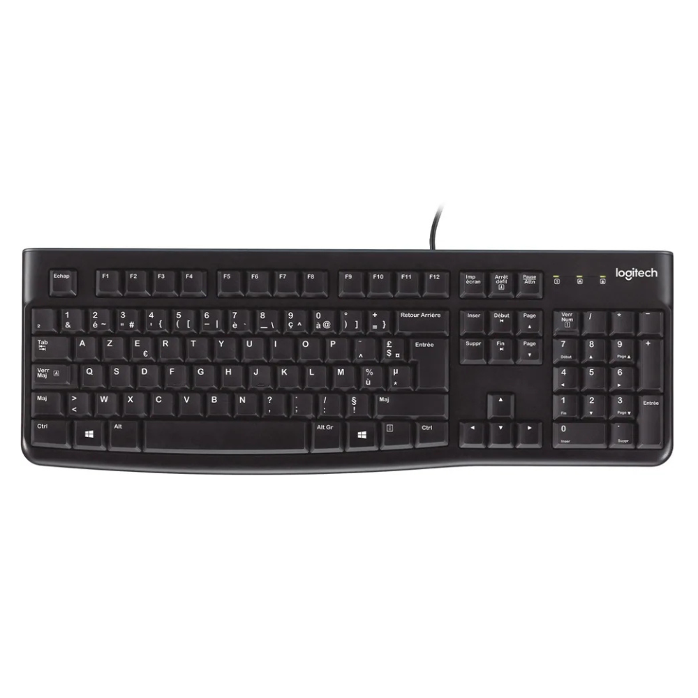 LOGITECH K120 Corded Keyboard - BLACK - USB - FRA