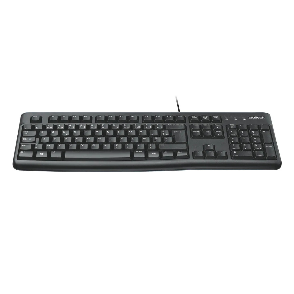LOGITECH K120 Corded Keyboard - BLACK - USB - FRA
