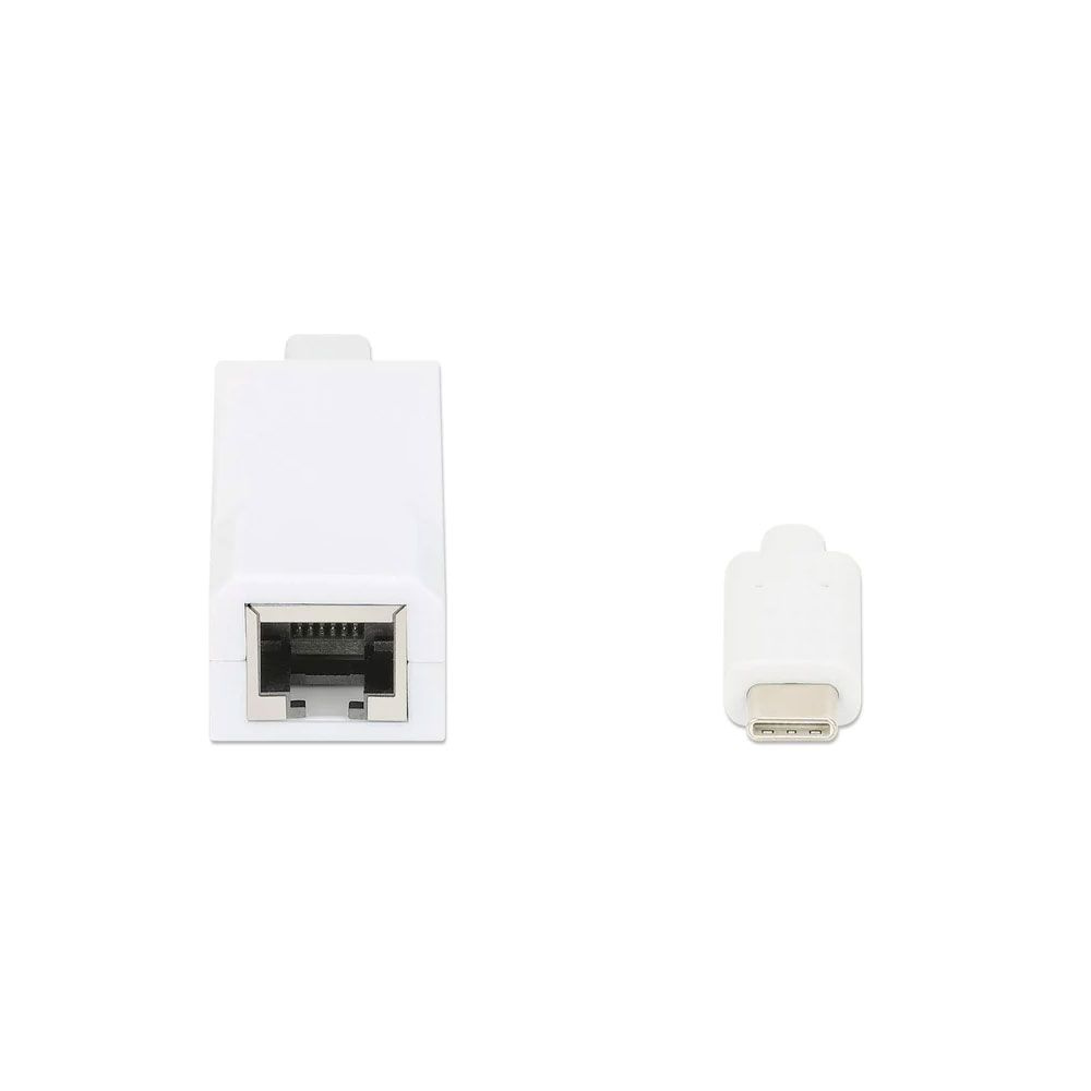 Manhattan USB-C to Gigabit Network Adapter USB 3.2 Gen 1; 10/100/1000 Mbps Gigabit Ethernet 507585