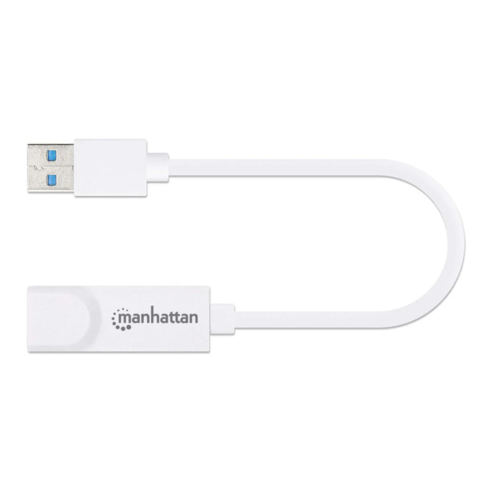 Manhattan USB 3.0 to Gigabit Network Adapter 10/100/1000 Mbps Gigabit Ethernet, SuperSpeed USB 506847