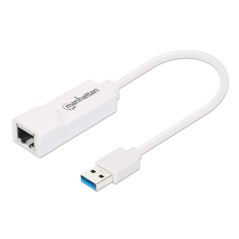 Manhattan USB 3.0 to Gigabit Network Adapter 10/100/1000 Mbps Gigabit Ethernet, SuperSpeed USB 506847