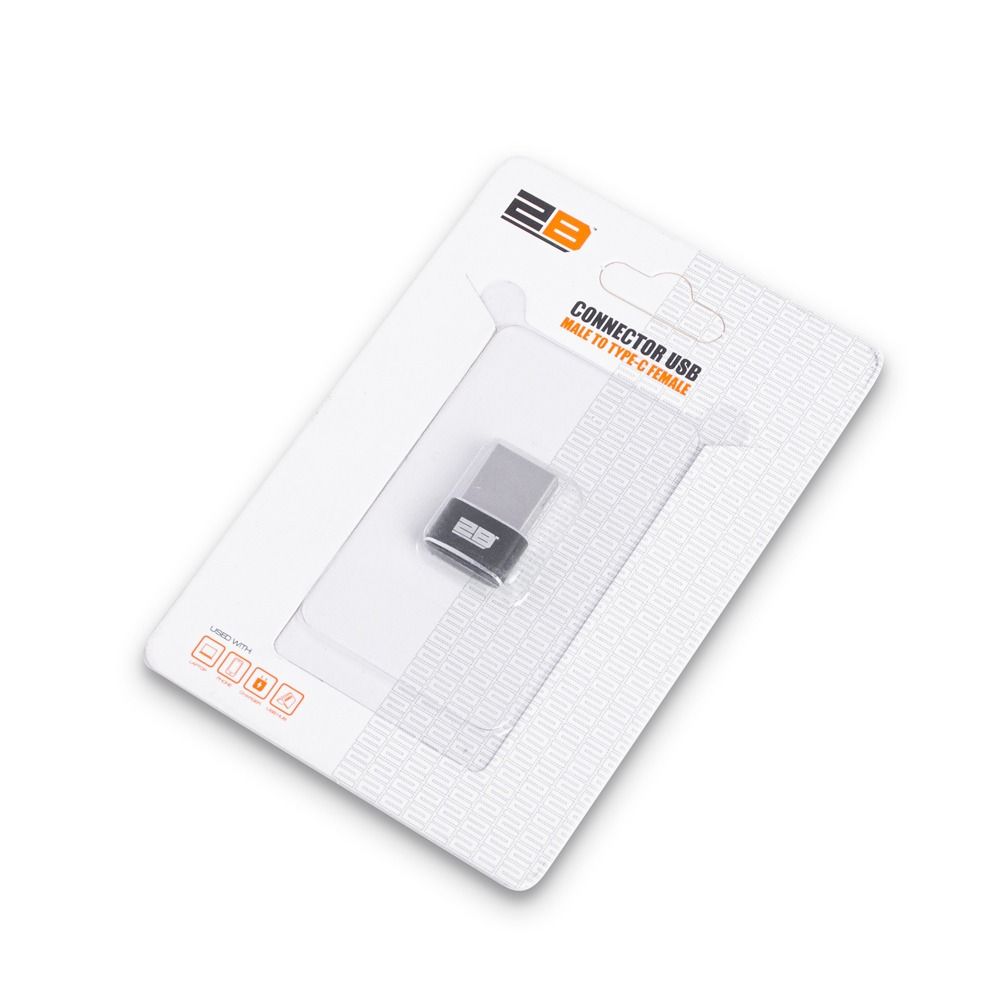 2B Connector, Type C Female to USB Male