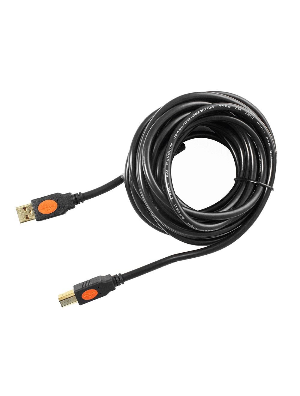 2B - Connecting Solution - USB 2.0 Printer Cable - A/B - M/M 5 Meter Gold Plated 100% Pure copper