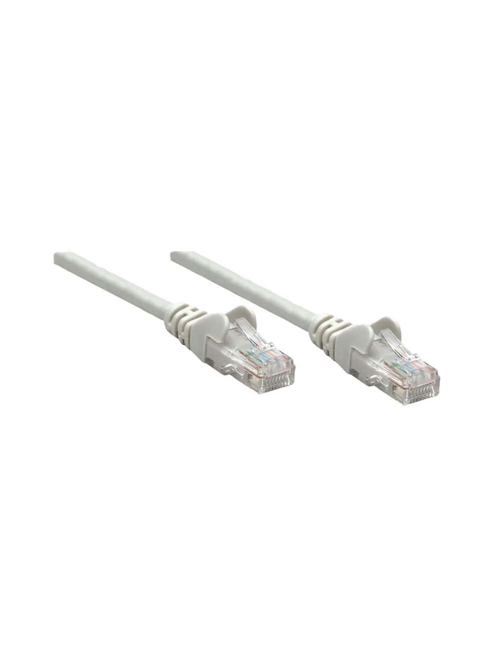 Manhattan 745598 Network Cable, Cat6 Certified, CU, U/UTP, PVC, RJ45, 3.0 m, Grey, retail box