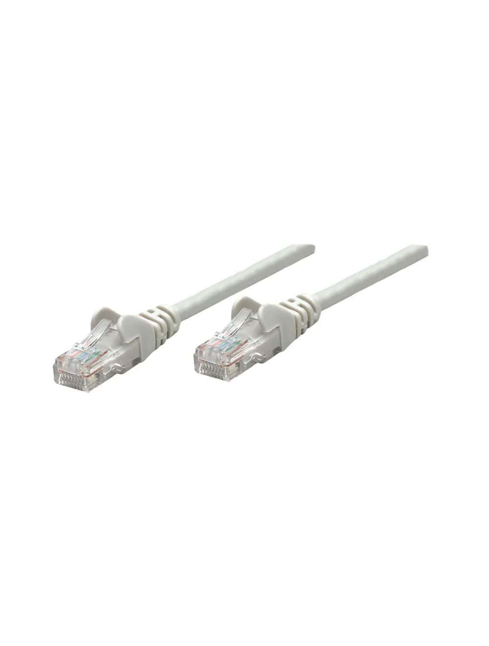 Manhattan 745598 Network Cable, Cat6 Certified, CU, U/UTP, PVC, RJ45, 3.0 m, Grey, retail box