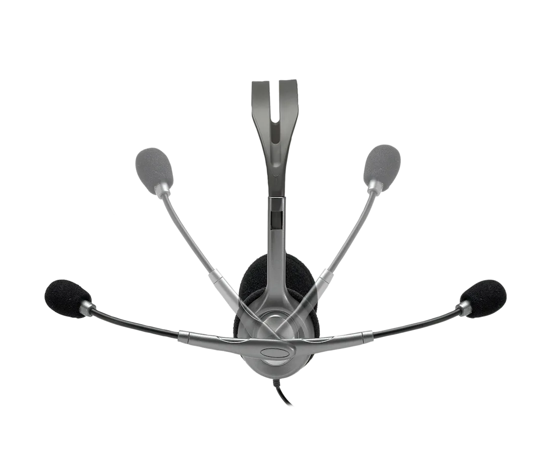 LOGITECH H110 Corded Stereo Headset - GRAY/SILVER - Dual Plug