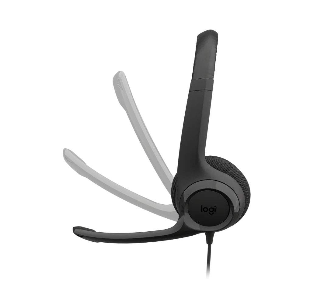 LOGITECH H390 Corded Headset - BLACK - USB- A