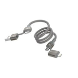 Devia Ultra2 Multifunctional 4-in-1 Magnetic Fast Charging Cable, 1.2m Length, Model EC655 - Titanium