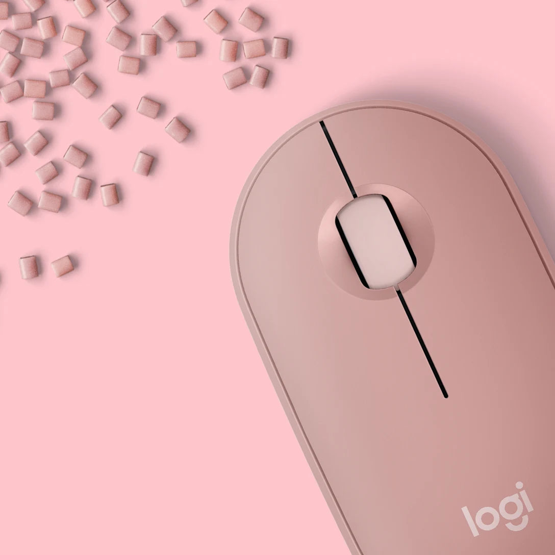 LOGITECH M350S Pebble 2 Bluetooth Mouse - TONAL ROSE